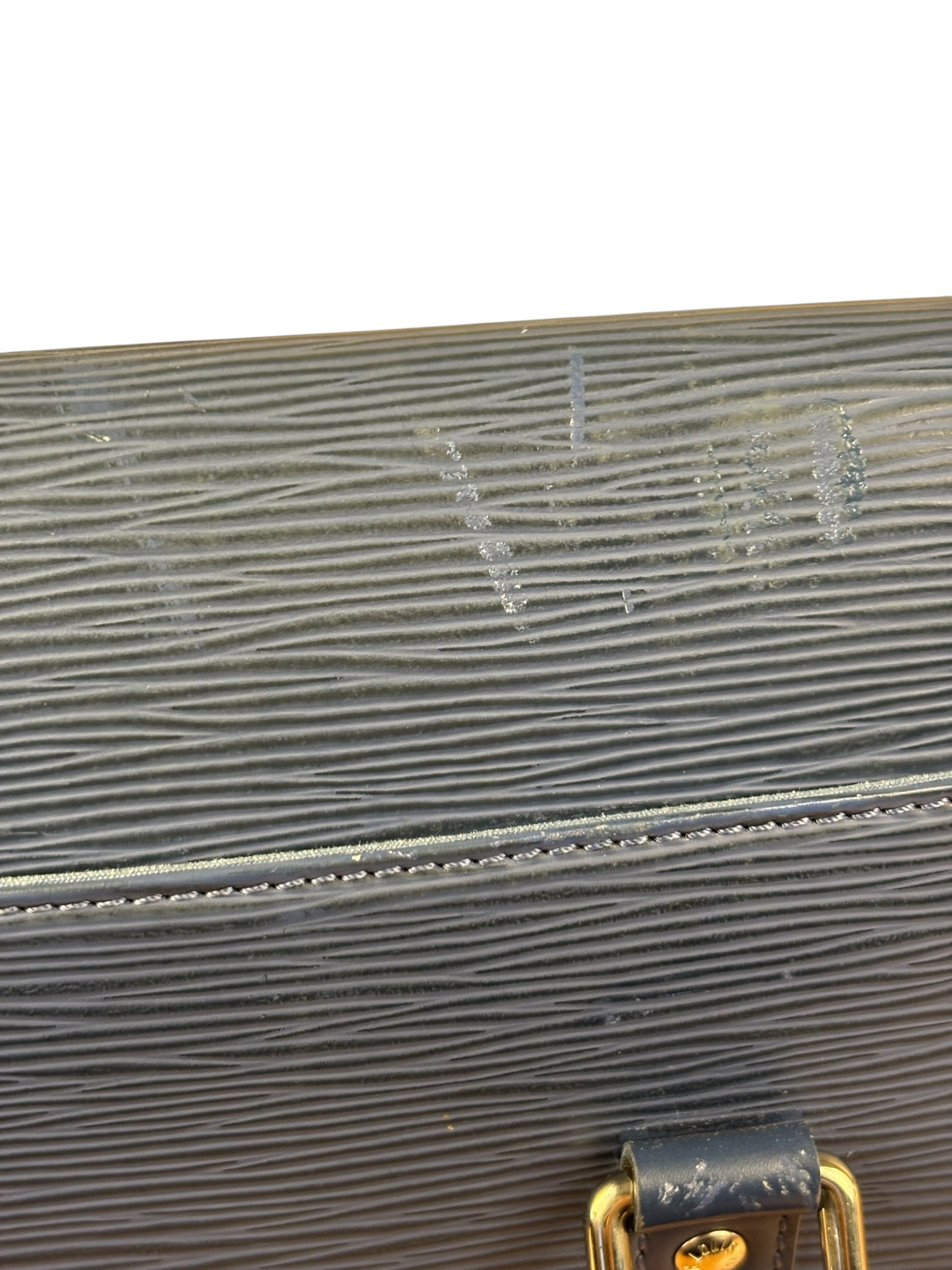 Louis Vuitton Navy Blue Leather Epi Segur Handbag PM