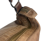 Balenciaga Brown Lambskin Day Moto Hobo Bag