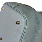 Hermes Blue Leather Picotin Lock 18 Bucket Bag