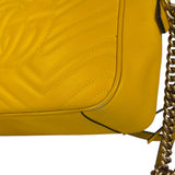 Gucci Bright Yellow GG Marmont Matelasse Shoulder Camera Bag