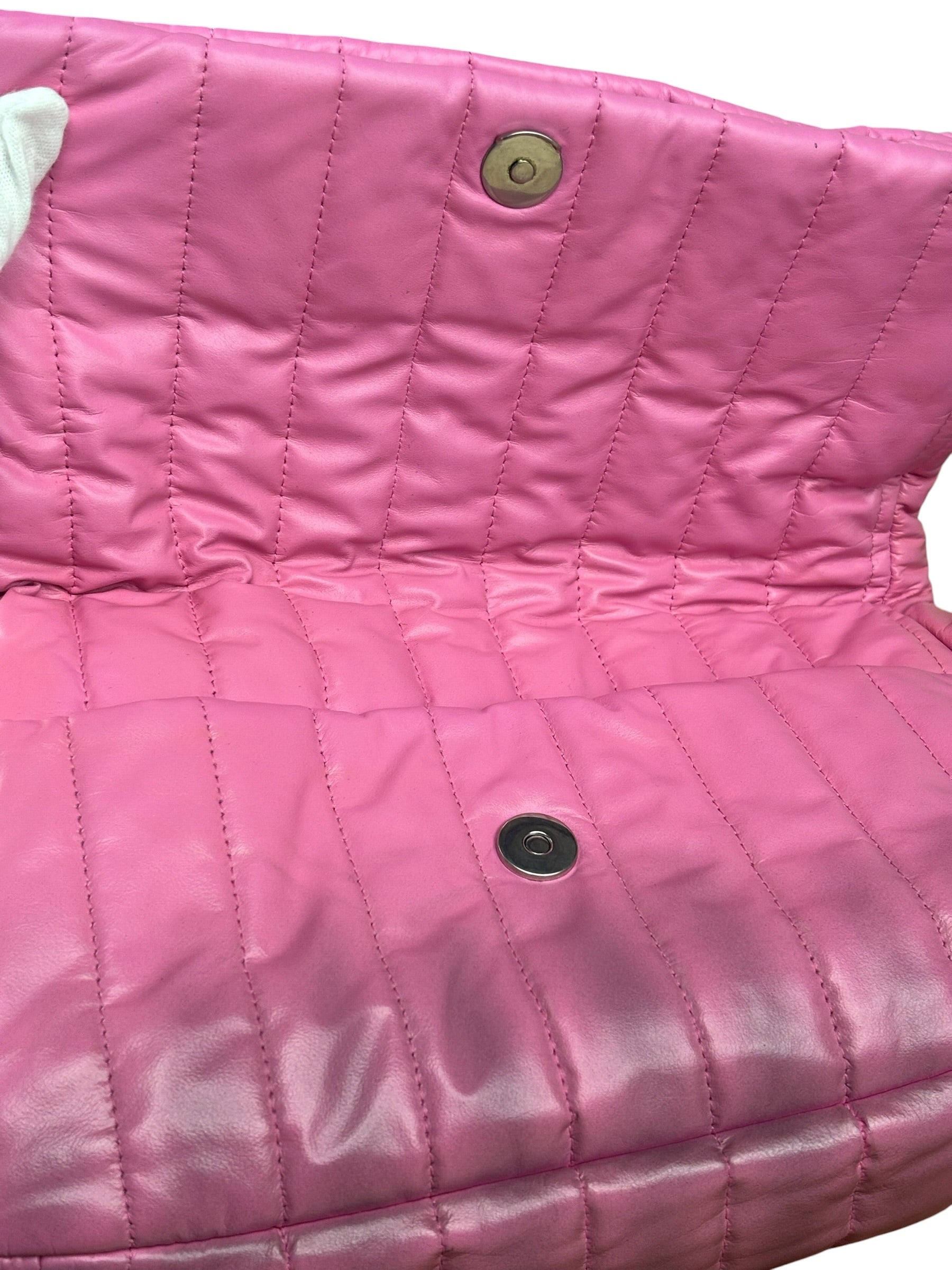 Balenciaga Pink Quilted Leather Chain Shoulder Bag