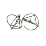 Fendi FF Silver/Teal Logo Hoop Earrings