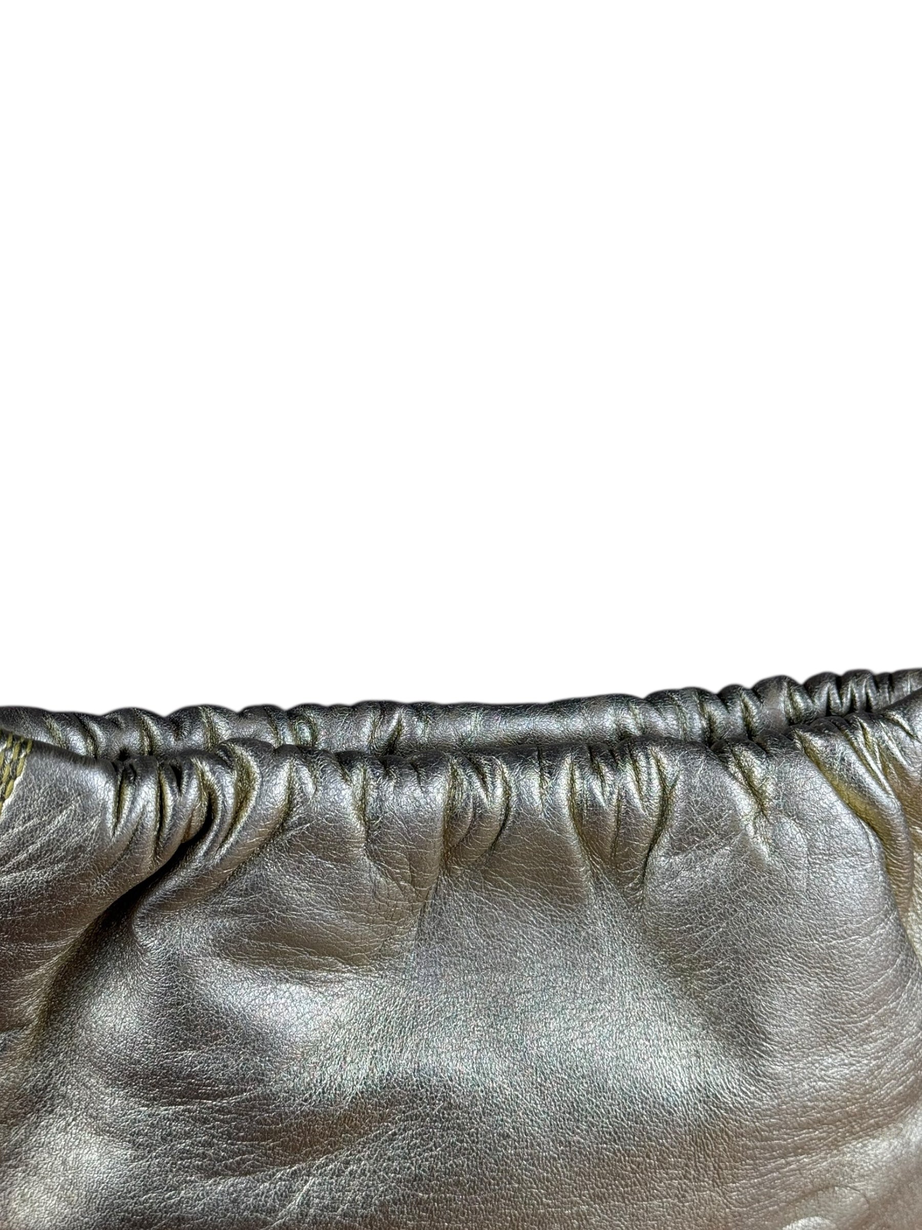 Loewe Gold Leather Anagram Shoulder Bag