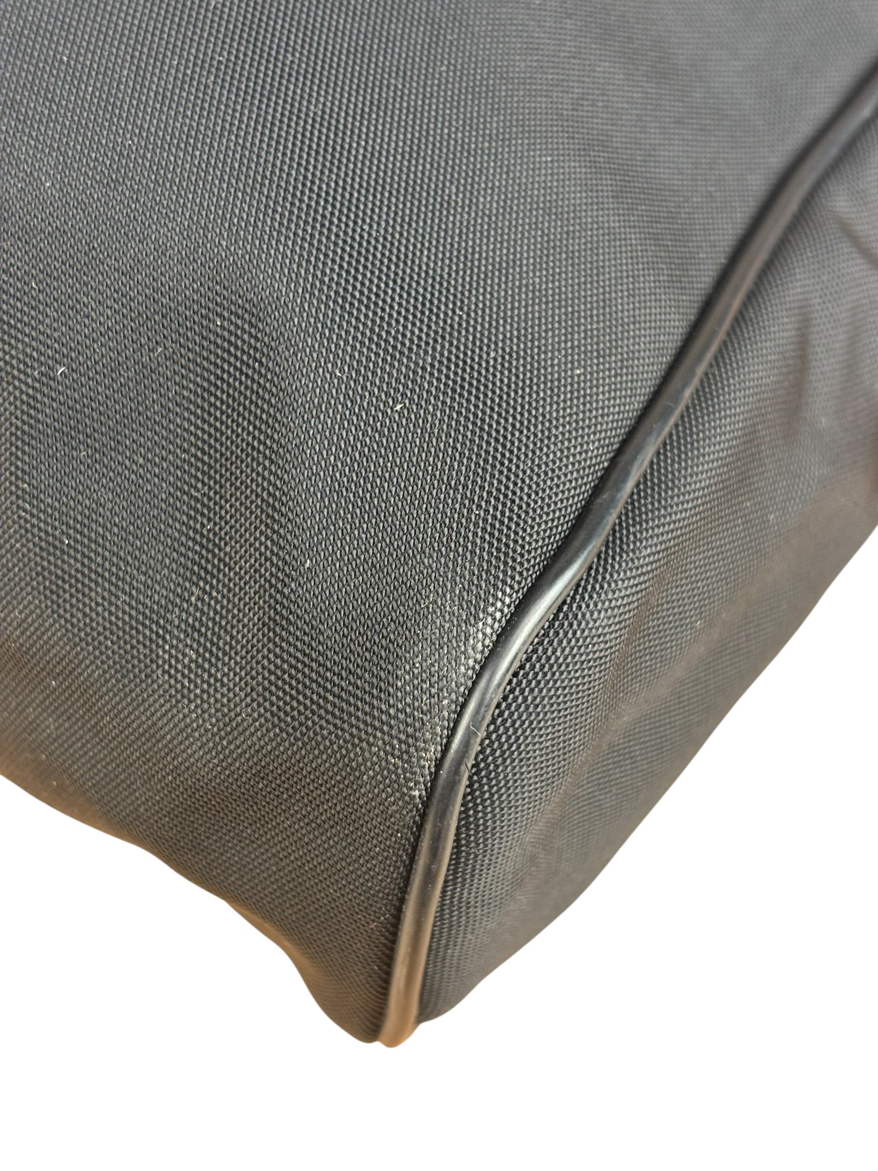 Gucci Black Canvas Flap Messenger Bag