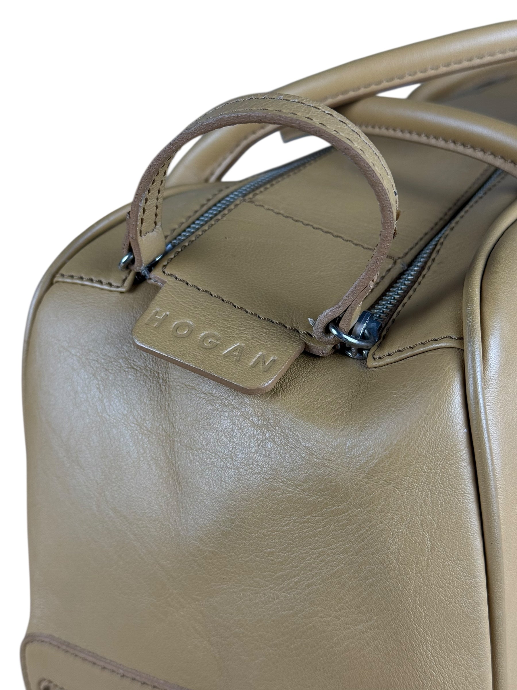 Hogan Brown Leather Boston