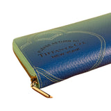 Tiffany & Co Blue Gradient Leather Long Zippy Wallet