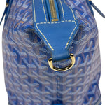 Goyard Blue Leather Goyardine Coated Canvas Shoulder Bag