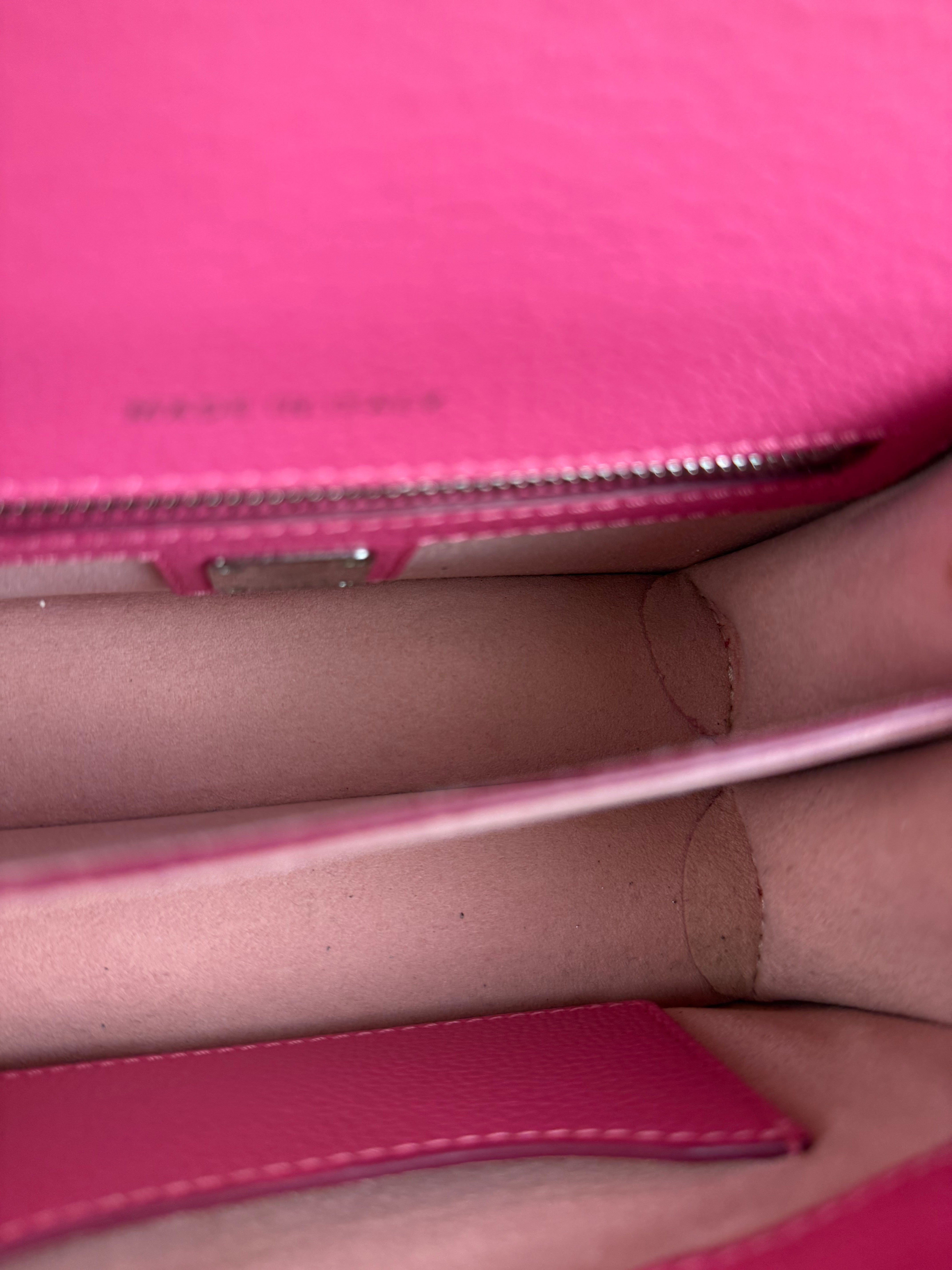 MCM Pink Leather Millie S Crossbody Bag