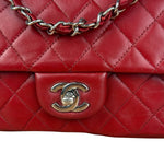 Chanel Red Quilted Leather Classic Mini Flap Bag 2012