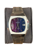 Edox Automatic Silverhorn Pink/Purple/Blue Dial