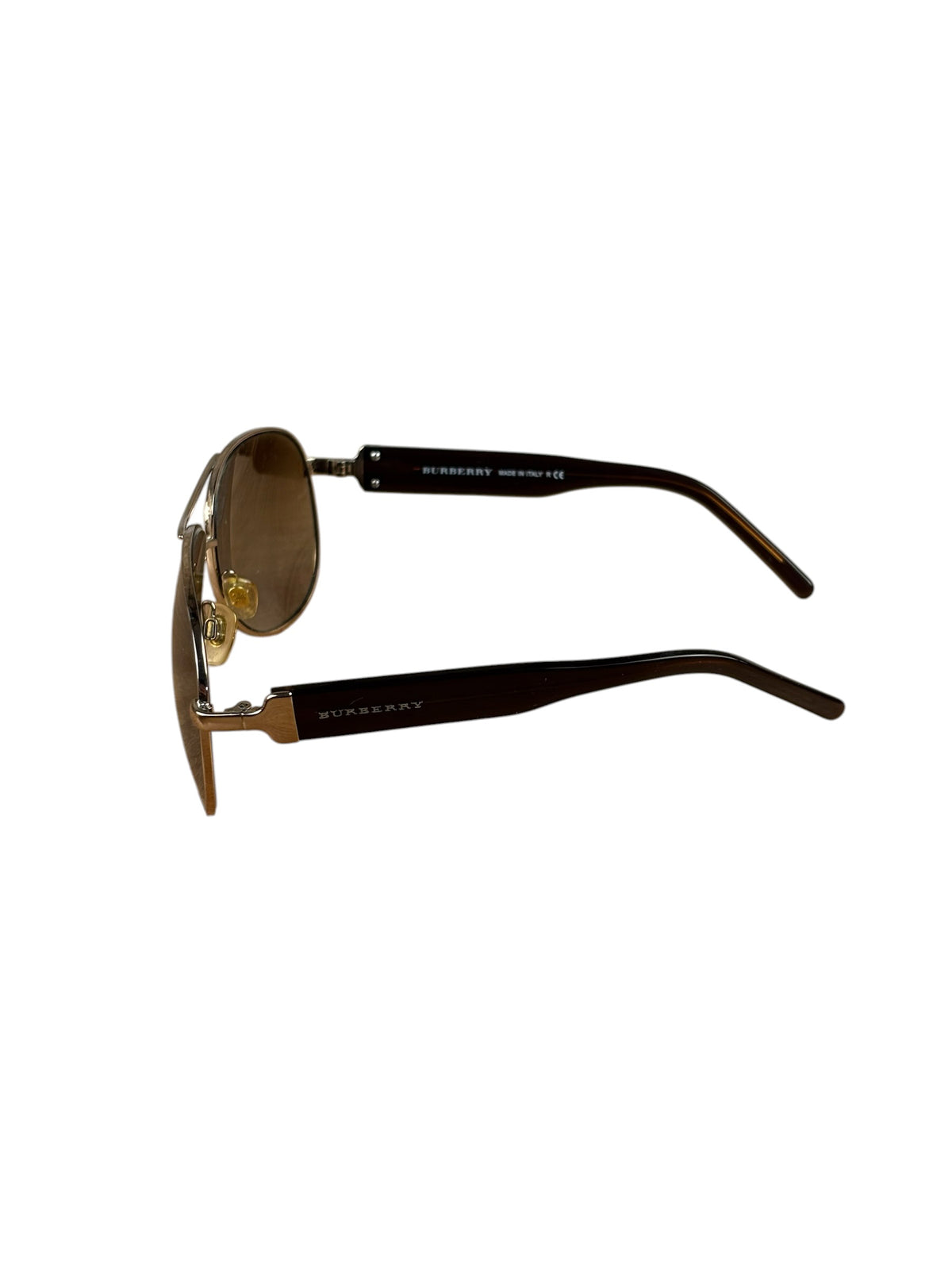 Burberry B3029 Metal Check Aviator Sunglasses