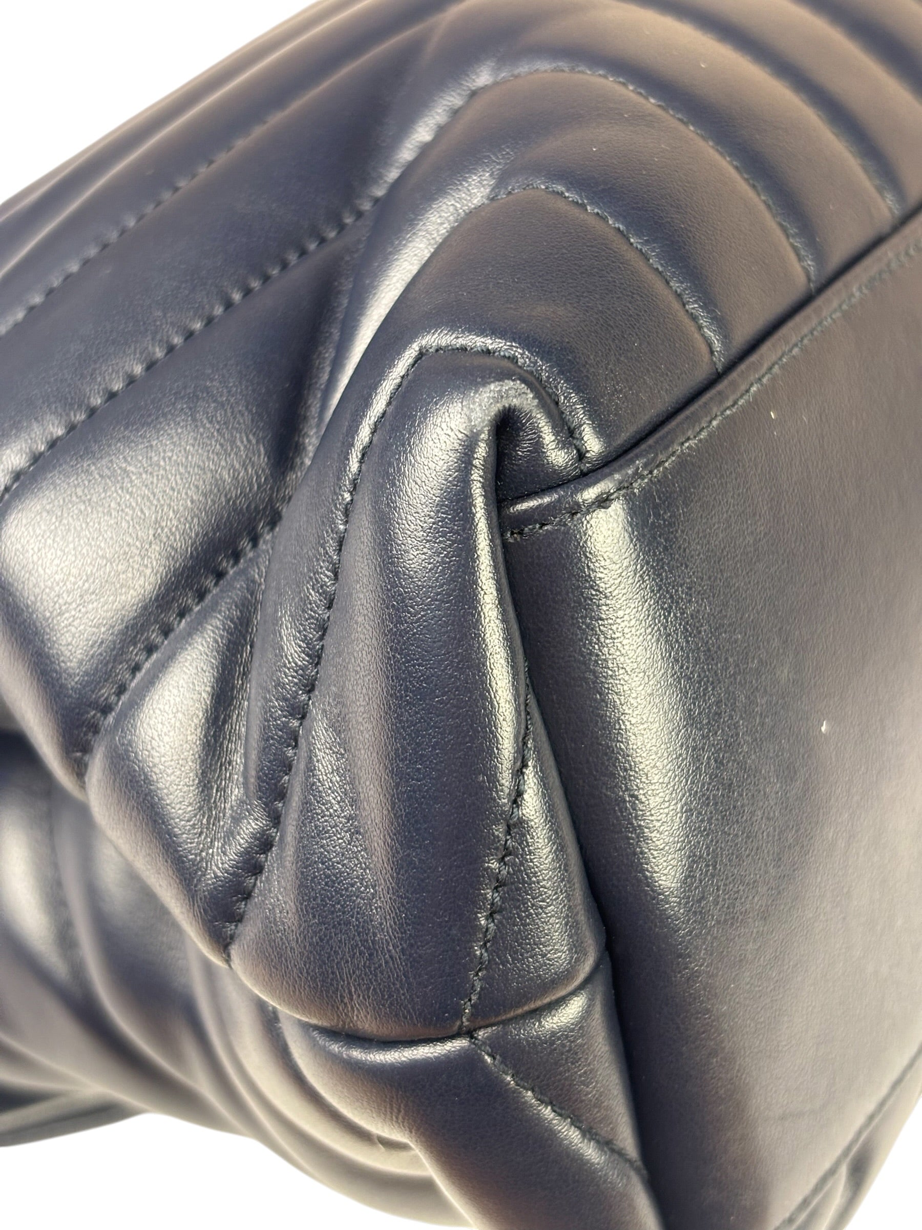 Yves Saint Laurent Navy Blue LouLou Medium Shoulder Bag