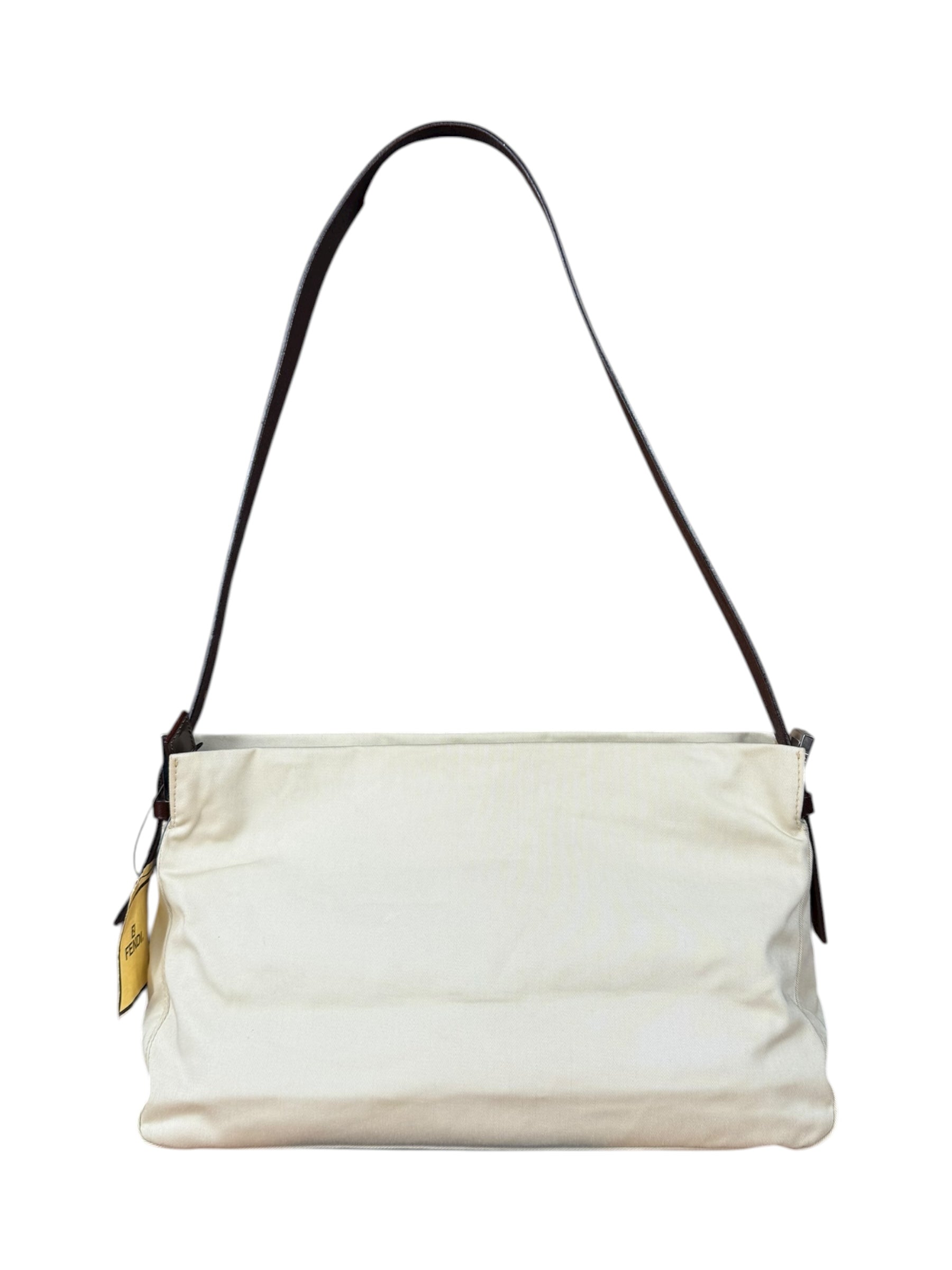 Fendi Cream Baguette Shoulder Bag