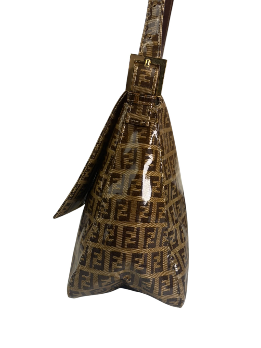 Fendi Beige/Brown PVC Mamma Baguette