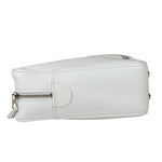 Balenciaga White Leather Triangle Two-Way Bag