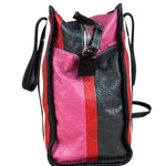 Balenciaga Multi-Color Vertical Stripe Bazar Shopper Two-Way Bag