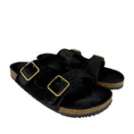 Yves Saint Laurent Black Jimmy Pony Hair Falt Sandal