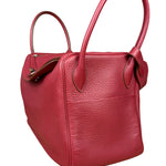 Hermes Lindy 34 Red/Fuchsia Clemence Leather Handbag 2014