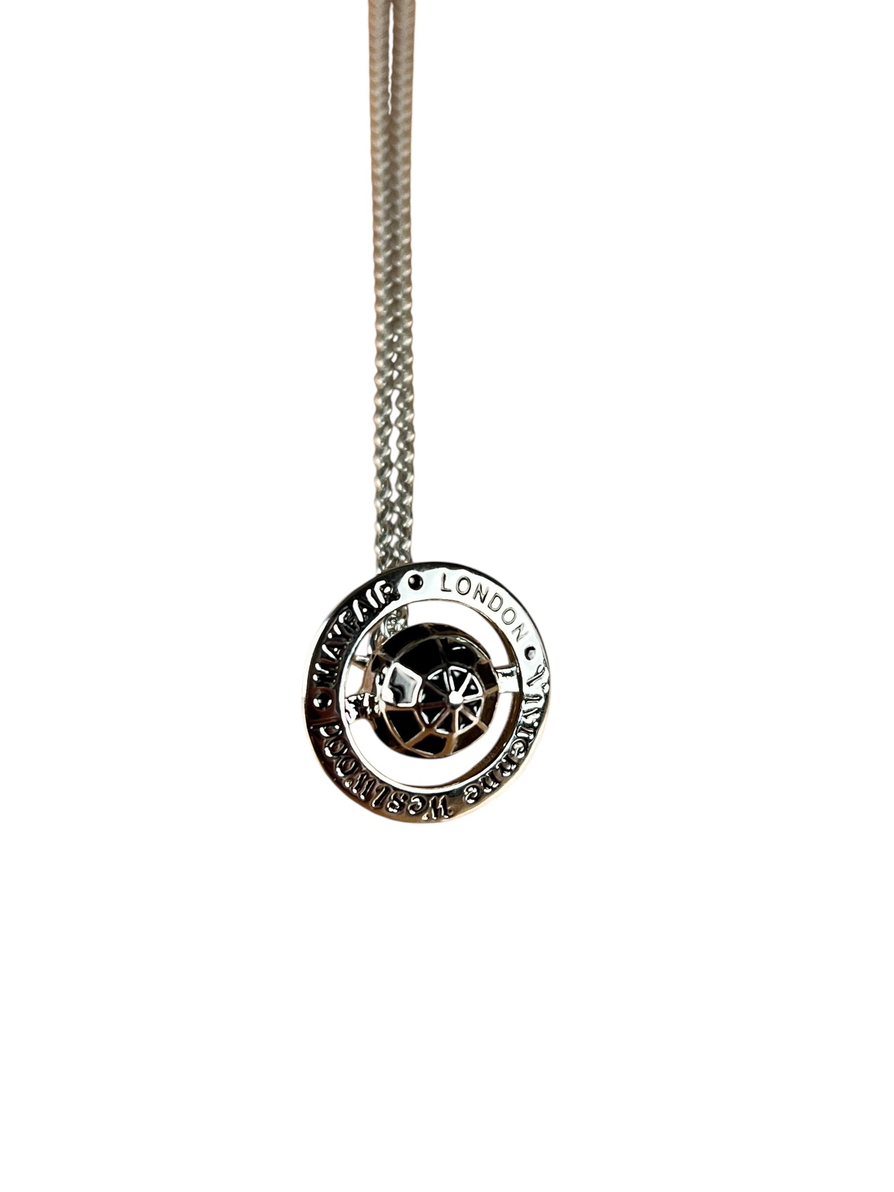 Vivienne Westwood Silver 3D Globe Necklace
