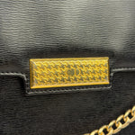Christian Dior Black Leather Flap Bag Replacement Chain