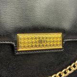 Christian Dior Black Leather Flap Bag Replacement Chain