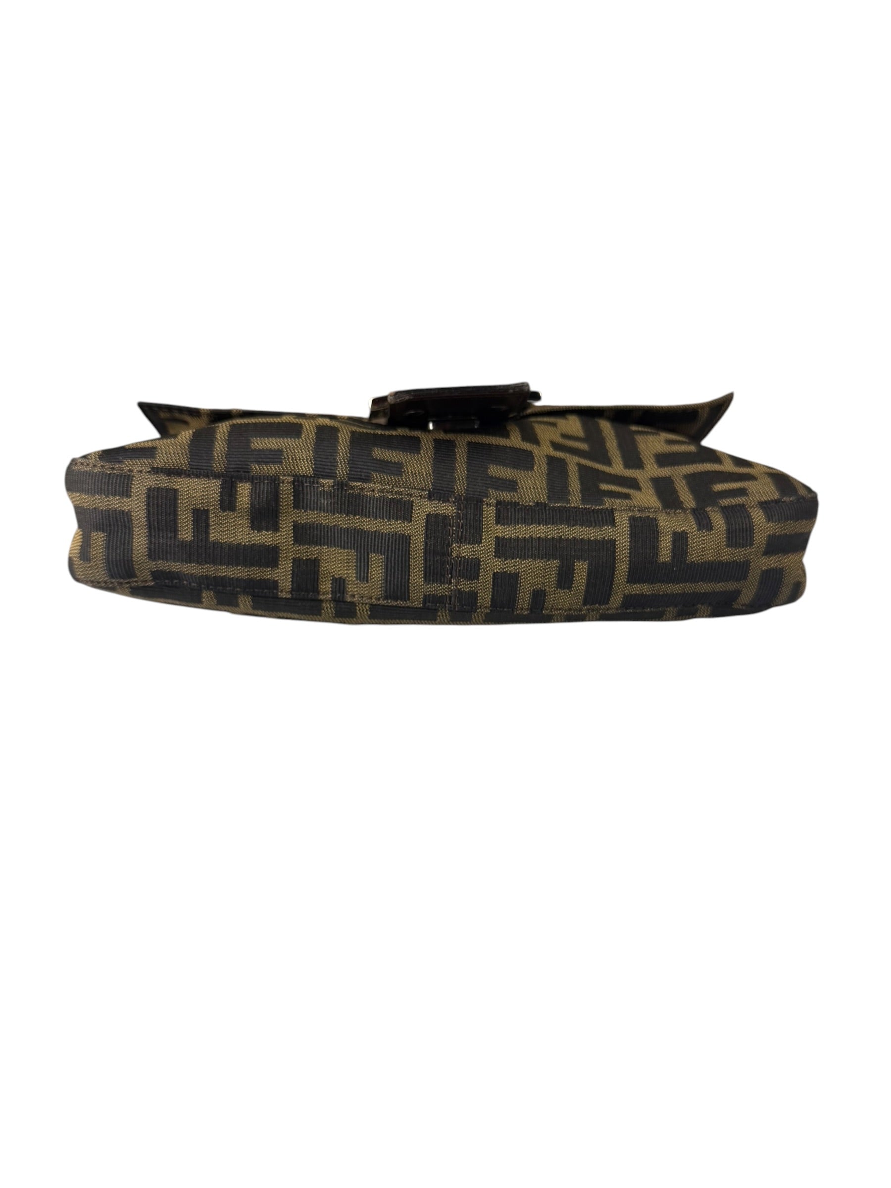Fendi Beige/Brown Zucca Baguette