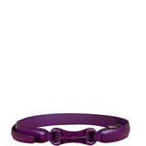 Gucci Purple Thin Leather Horsebit Belt