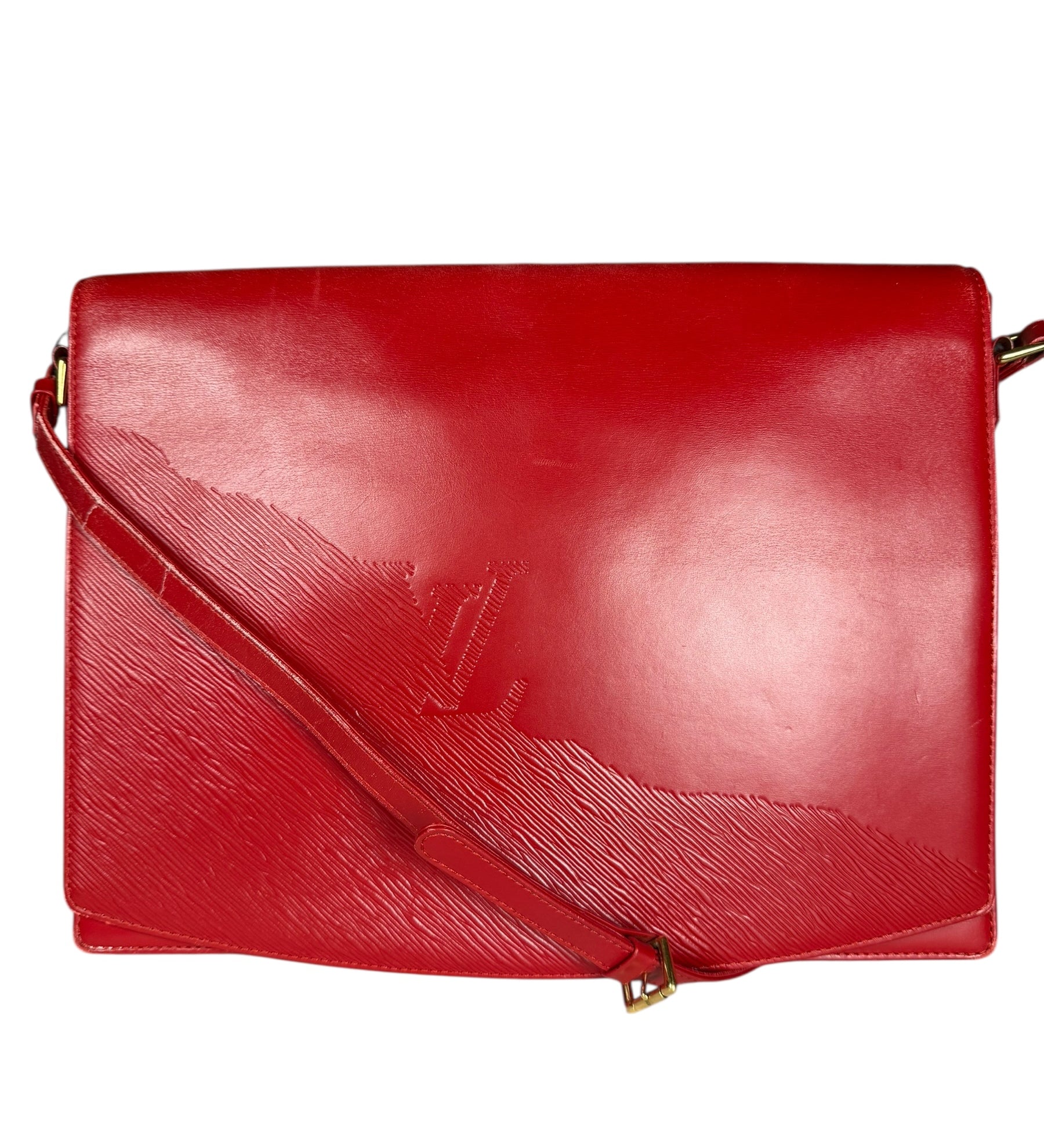 Louis Vuitton Red Epi Opera Delphes Work Bag