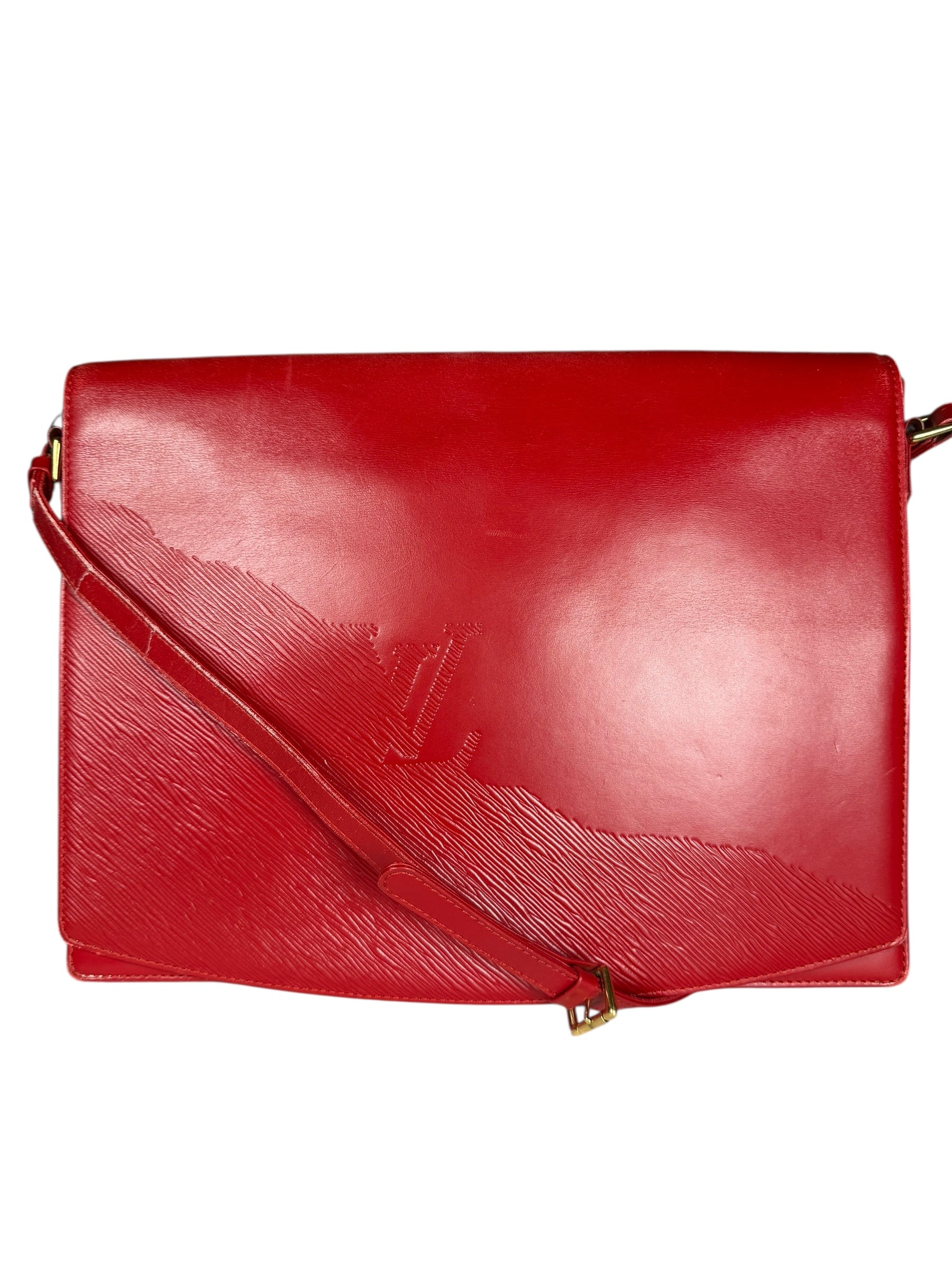 Louis Vuitton Red Epi Opera Delphes Work Bag