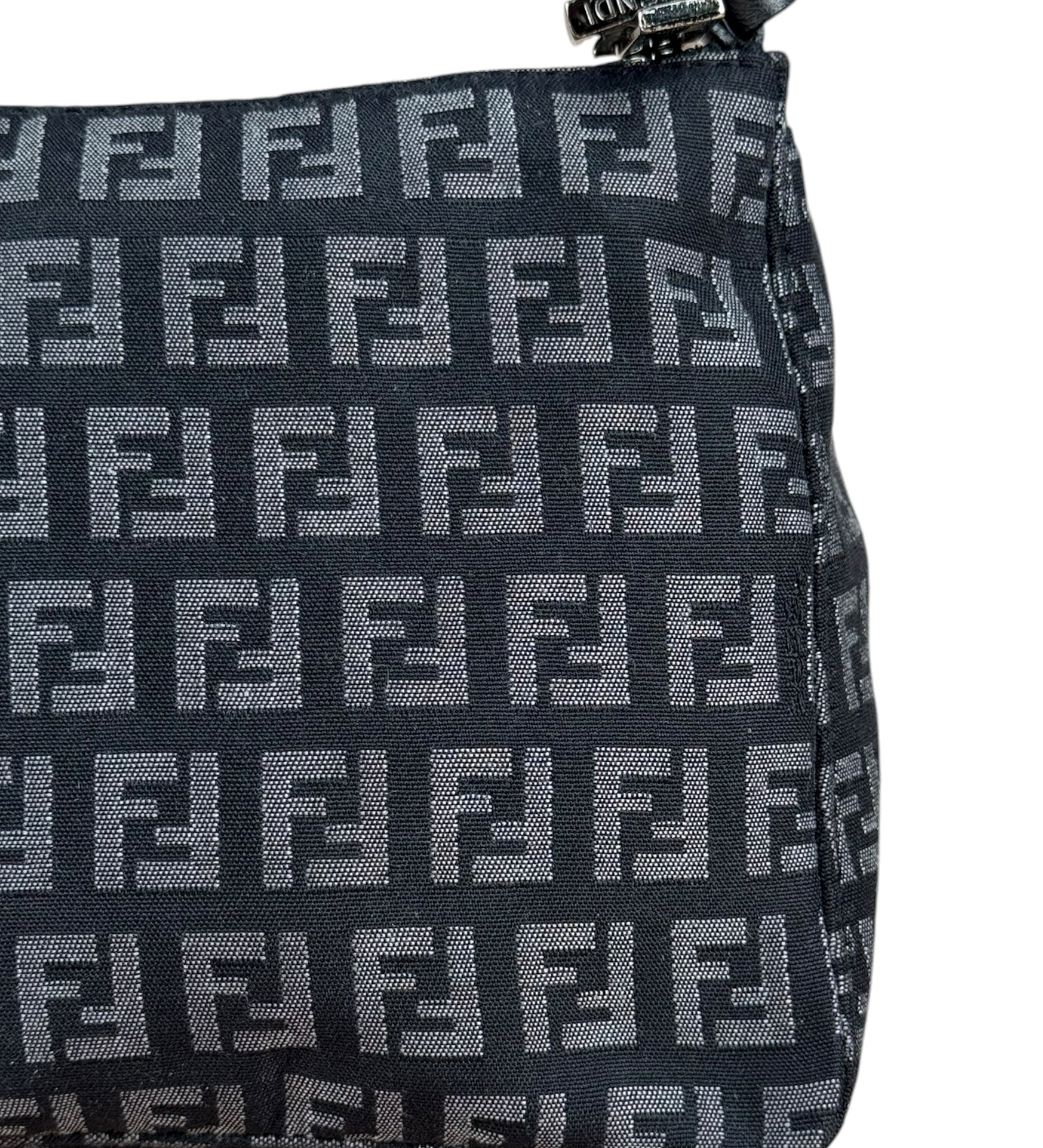 Fendi Black Zucca Vintage Pouch