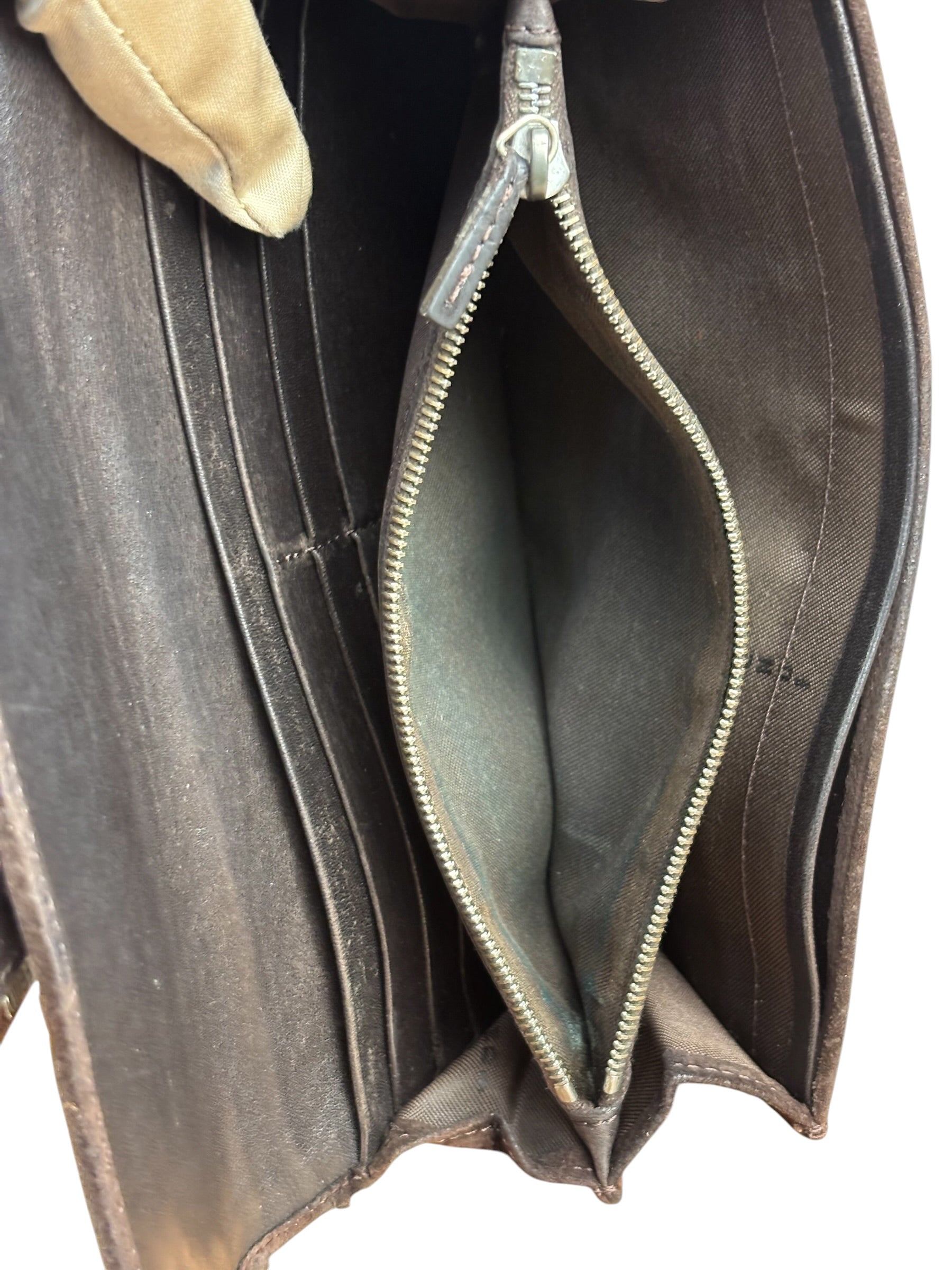 Fendi Vintage Leather Trim FF Zucca Long Wallet