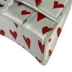 Balenciaga White Leather Hourglass Heart Nano Two-Way Bag