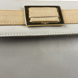 Salvatore Ferragamo Vintage Cream Vara Leather Crossbody Shoulder Bag