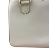 Burberry White Leather Multi-Pocket Handbag