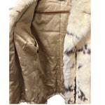 Vintage White/Brown Rabbit Fur Coat