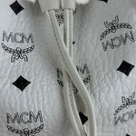 MCM Monogram White Bucket Shoulder Bag