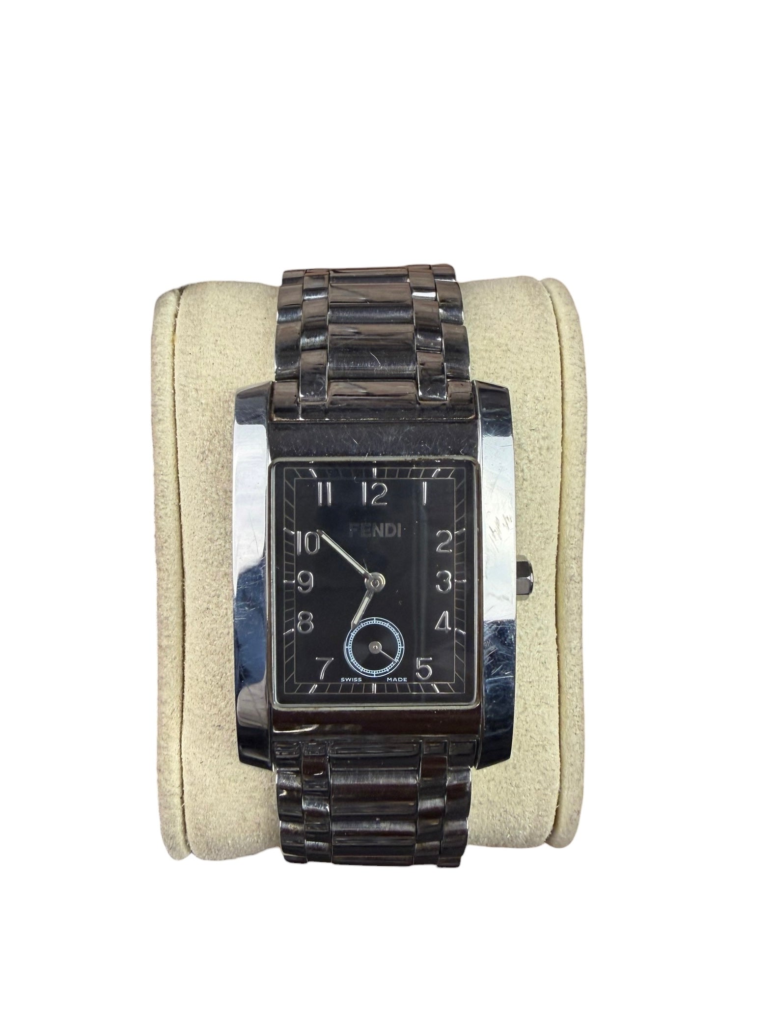 Fendi Black Dial Stainless Steel Tank