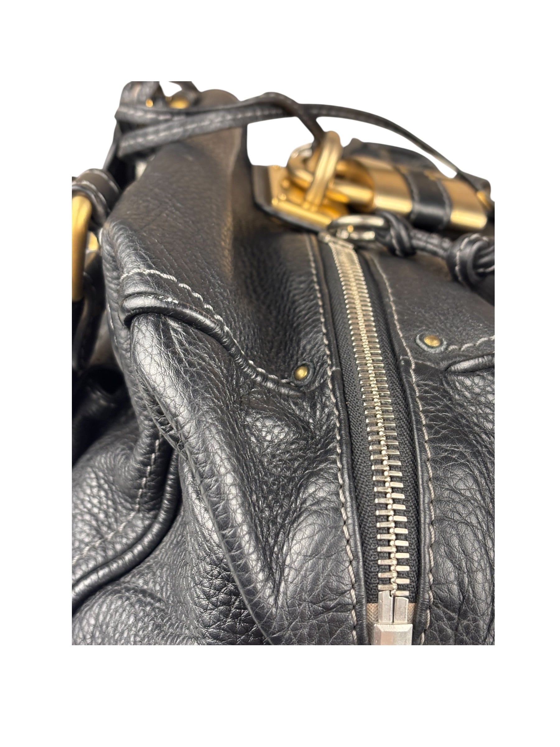Chloe Black Leather Paddington Shoulder Bag