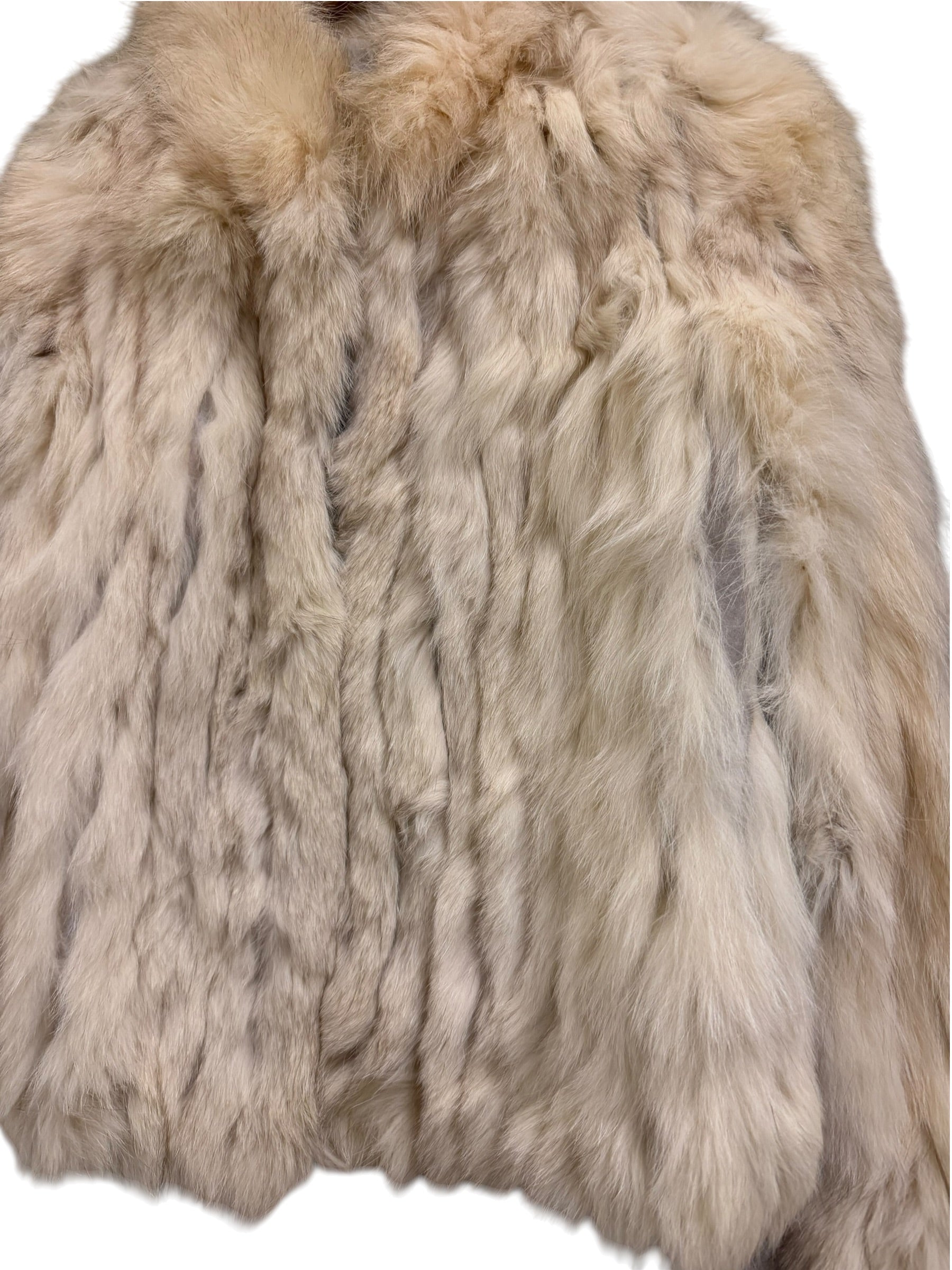 Vintage Ivory/Brown Fox Fur Coat