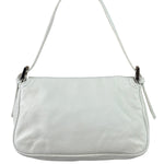Fendi White Leather Baguette