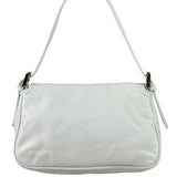 Fendi White Leather Baguette