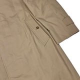 Burberry Vintage Khaki Plaid Lined Mid-Length Coat