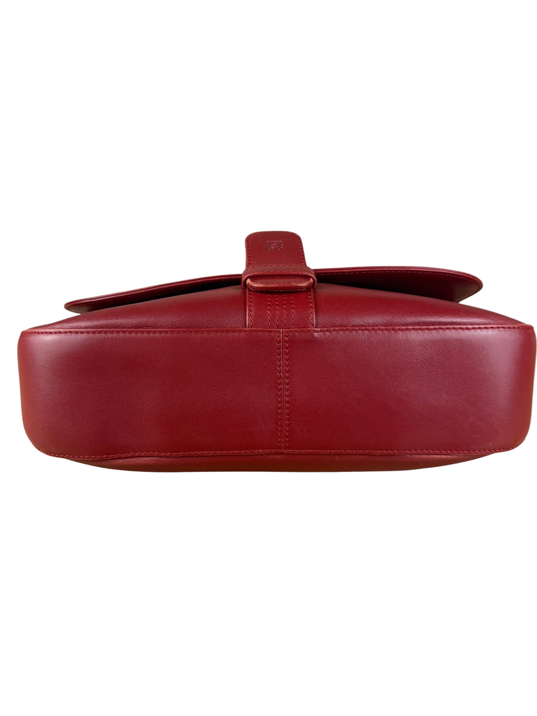 Loewe Vintage Red Leather Shoulder Bag