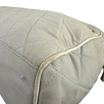 Chanel Vintage Grey Quilted Woven Sports Line Canvas Bowler Bag  2001