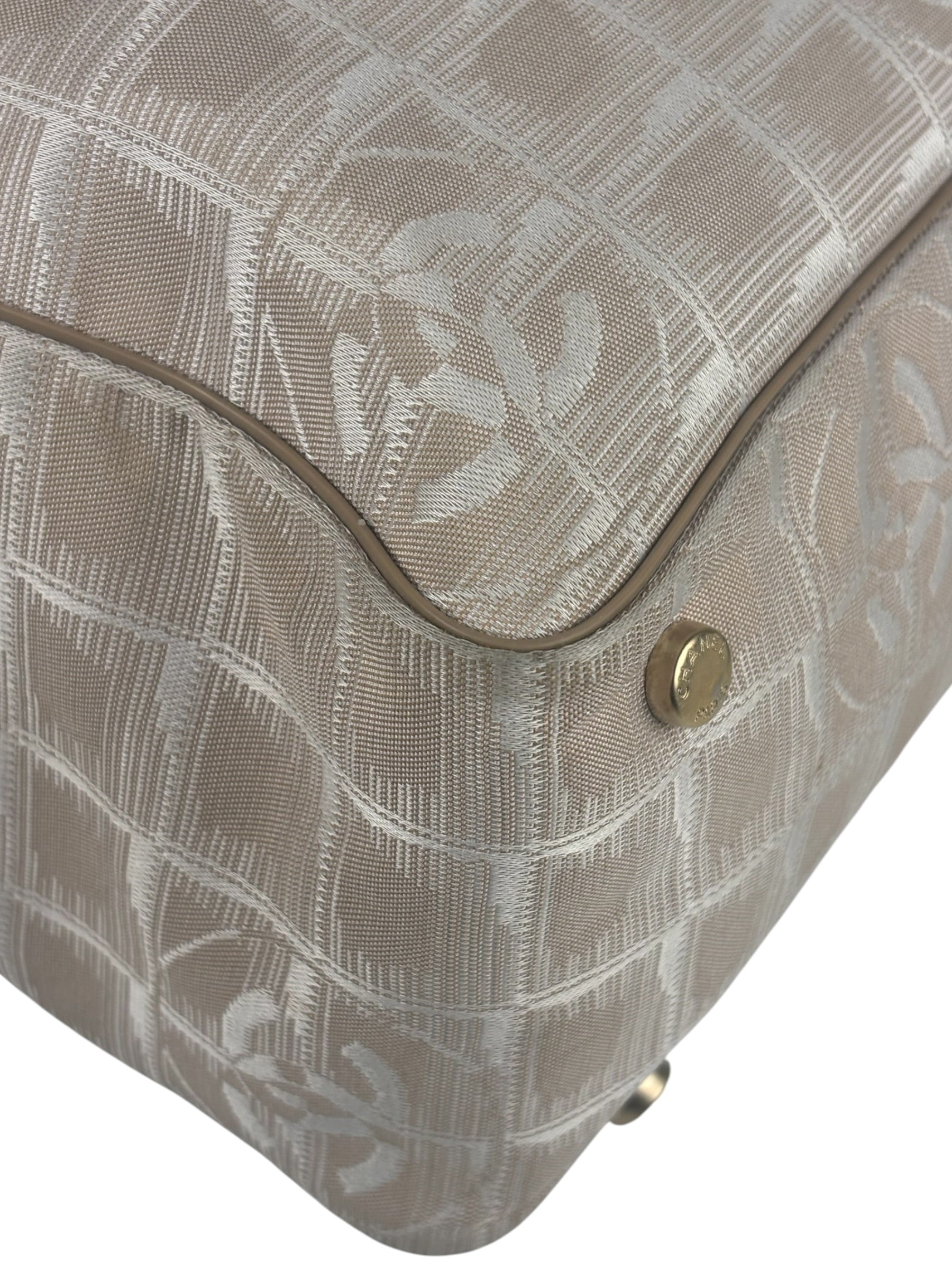 Chanel Beige Travel Line Nylon Shoulder Bag-2003