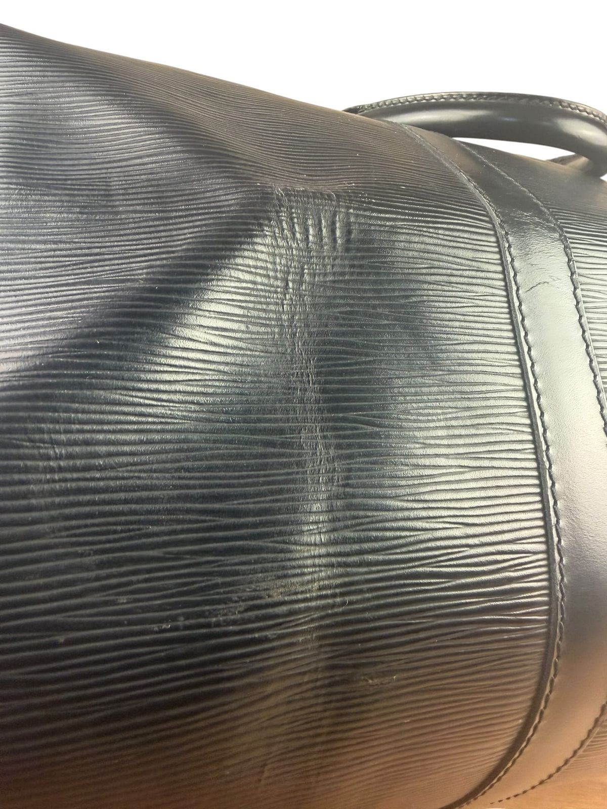 Louis Vuitton Black Epi Leather Keepall 50