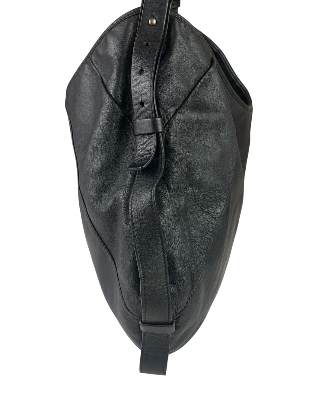 Yves Saint Laurent Black Mombassa Hobo Bag