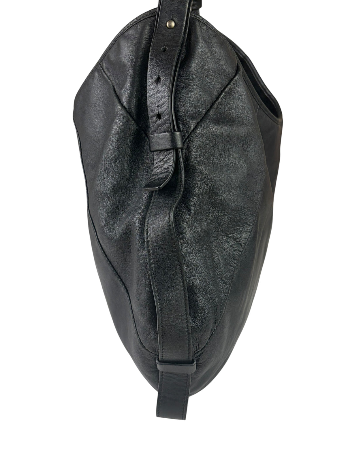 Yves Saint Laurent Black Mombassa Hobo Bag