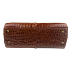 Yves Saint Laurent Vintage Croc-Embossed Leather Handbag