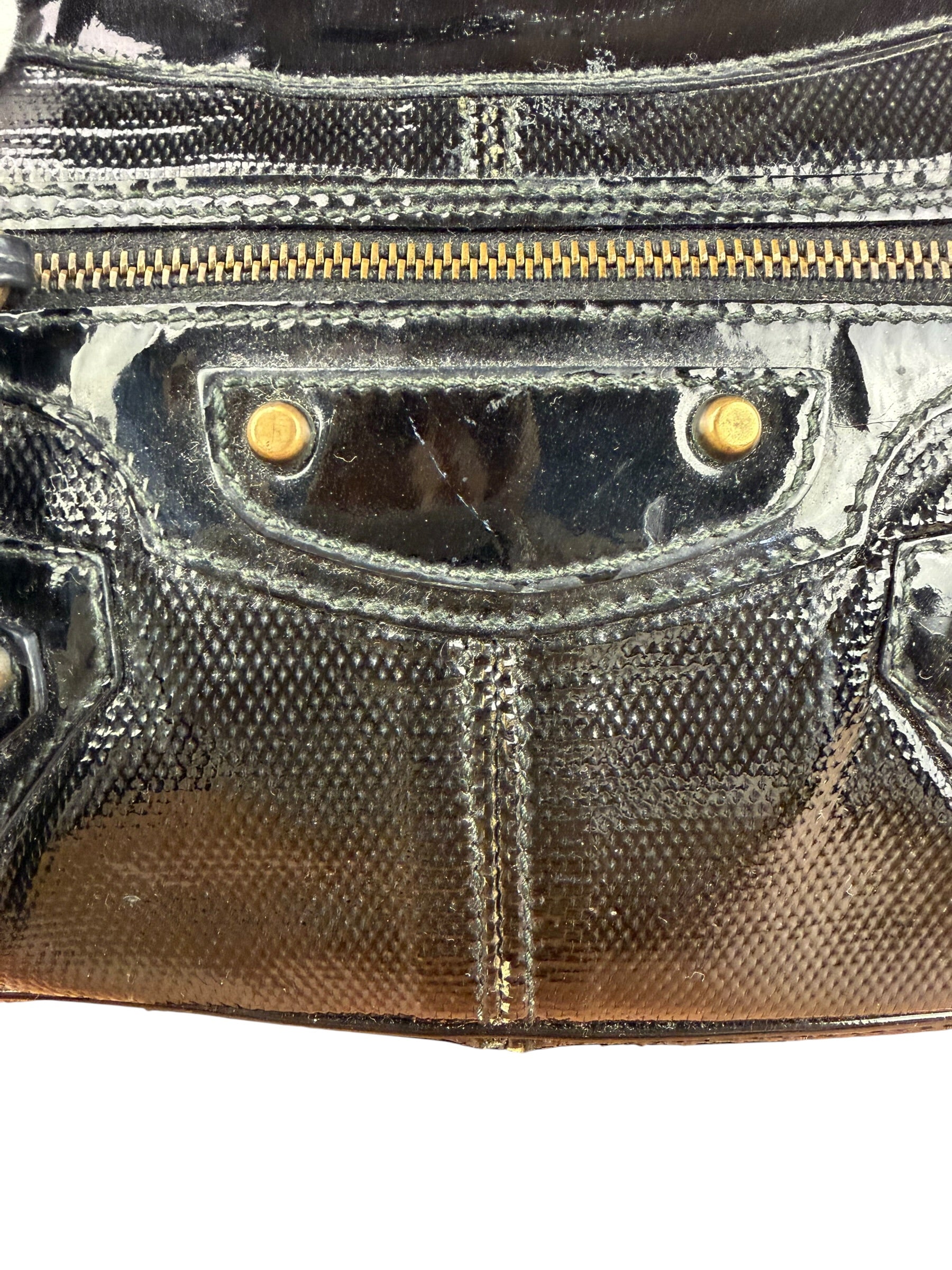 Balenciaga Black Leather Classic City Shoulder Bag
